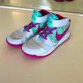 Nike Shoes | Nike Girls Basketball Shoe | Color: Gray/Pink | Size: 3g