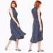Kate Spade Dresses | Kate Spade Could Floral Dot Patterned Midi Sleeveless Shirt Dress 17229 | Color: Blue/White | Size: 2