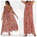 Anthropologie Dresses | Anthropologie Flounced Cheetah Print Flowy Maxi Dress In Cedar Womens Sz M | Color: Red/White | Size: M
