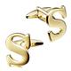 Classic gold letter cufflinks men's shirt cufflinks formal wear (metallic color: 90359W) ()