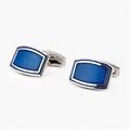 Men's and women's French shirt cufflinks, blue enamel cufflinks, non-fading, antioxidant and durable (Color: Blue, Size: as shown in the picture) (Blue as shown in the picture)