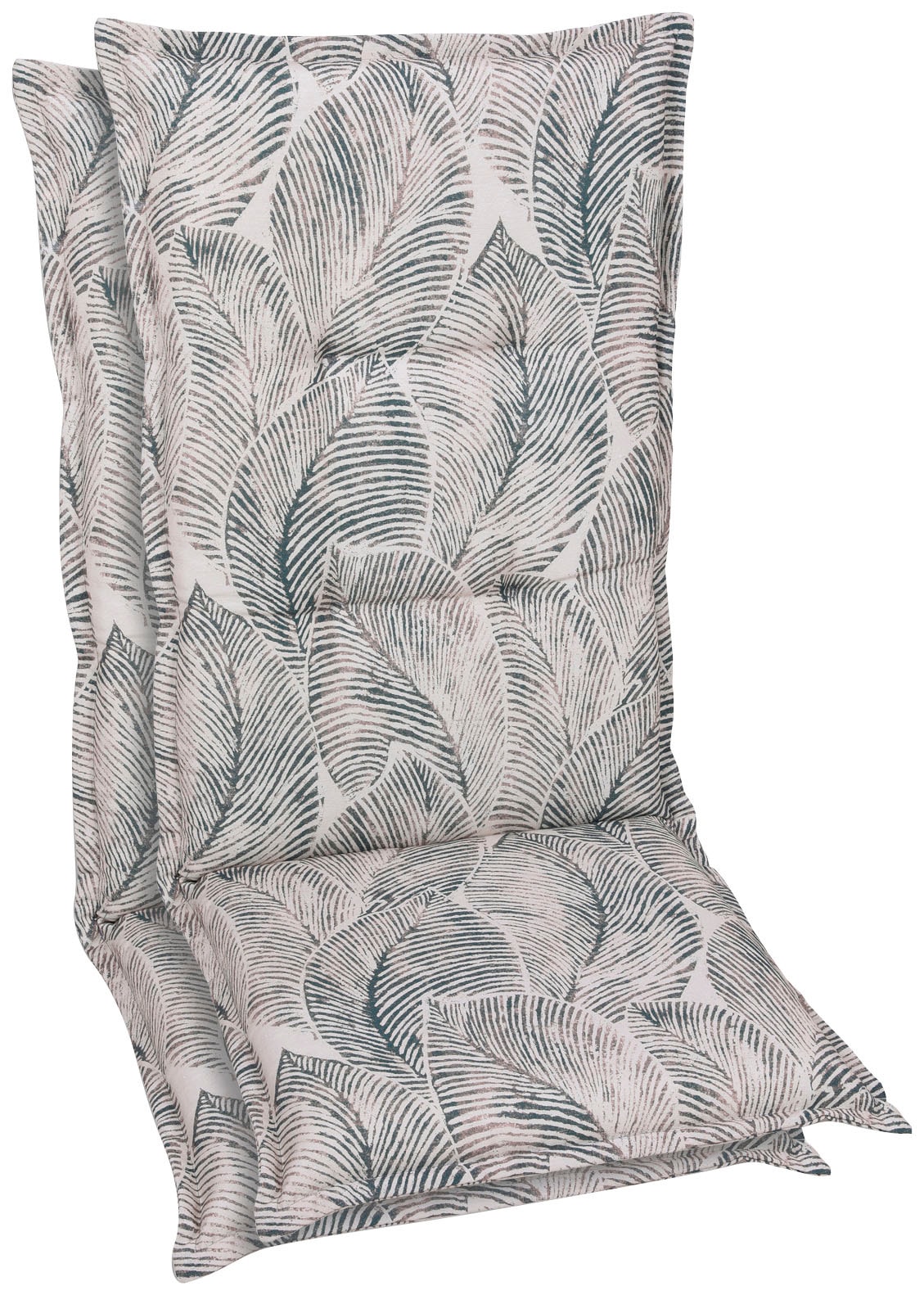 Hochlehnerauflage GO-DE, beige, B:50cm H:7cm T:120cm, Baumwolle, Polyester, Polyurethan, Polsterauflagen, 120x50 cm