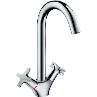 Küchenarmatur HANSGROHE "Logis M32", silber (chrom), H:290cm T:18,7cm, Armaturen, Logis M32 220 wassersparend 1 Strahlar