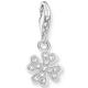 Charm-Einhänger THOMAS SABO "Kleeblatt, 1797-051-14" Charms bunt (silberfarben, weiß, weiß) Damen Charms Anhänger