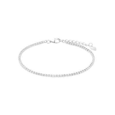 Tennisarmband AMOR "Classiv Silver, 2026015", bunt (silberfarben, weiß, weiß), Armbänder, Damen, Silber 925 (Sterlingsil