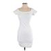 Lulus Casual Dress - Mini: White Solid Dresses - Women's Size Small