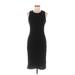 Livi by Olivia Rae Casual Dress - Midi Crew Neck Sleeveless: Black Print Dresses - New - Women's Size Medium