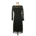 Diane von Furstenberg Cocktail Dress - Sheath: Black Print Dresses - Women's Size 2