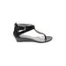 Bandolino Wedges: Black Shoes - Women's Size 8 - Open Toe