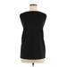 Topshop Casual Dress - Party Crew Neck Sleeveless: Black Print Dresses - Women's Size 12