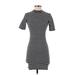 T by Alexander Wang Casual Dress - Mini: Black Stripes Dresses - Women's Size X-Small