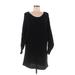 American Rag Cie Casual Dress - Sweater Dress: Black Dresses - Women's Size Medium