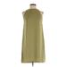 Kenneth Cole REACTION Casual Dress - Shift: Green Solid Dresses - Women's Size X-Small