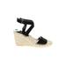 Via Spiga Wedges: Black Shoes - Women's Size 6 - Open Toe