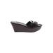 Arturo Chiang Wedges: Slip On Platform Casual Black Shoes - Women's Size 9 - Open Toe