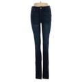 American Eagle Outfitters Jeans - Mid/Reg Rise Skinny Leg Denim: Blue Bottoms - Women's Size 2 - Dark Wash