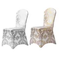 Housses de chaise de fête élastiques grille jupe en spandex haut de gamme élégant beau bouclier