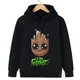 Sweat à capuche Kawaii Groot pour enfants sweat-shirt de sport chaud vêtements pour enfants