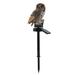 Costyle 17.5" Solar Powered Integrated LED Outdoor Floor Lamp in Brown | 17.5 H x 1 W x 1 D in | Wayfair t5202267_BR