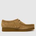 Clarks wallabee evo flat shoes in tan