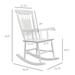 August Grove® Outdoor Balduina Rocking Solid Wood Chair Wood in White/Blue | 22.75 W in | Wayfair AE3AFF847D5D4EF28626F6F8CEE7B527
