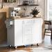 Red Barrel Studio® Lavoria Kitchen Island Wood in White | 37 H x 50 W x 17 D in | Wayfair F4AEA1739BAC4721B8D0F47AF0F34D39