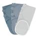 Isabelle & Max™ Aalycia Cotton Blend Swaddle Cotton Blend in Gray/Blue/White | 20.07 H x 17.27 W in | Wayfair 549865083CA049CA9476A44FBEA91320