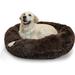 Tucker Murphy Pet™ The Original Calming Donut Cat & Dog Bed In Shag Fur Gray, Large 36" Polyester in Brown | 8.2 H x 36 W x 36 D in | Wayfair