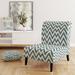 Slipper Chair - Wade Logan® Roussel 21" Wide Slipper Chair Polyester in Green/Blue/White | 32 H x 21 W x 25 D in | Wayfair