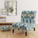Slipper Chair - Wade Logan® Roussel 21" Wide Slipper Chair Polyester in Blue | 32 H x 21 W x 25 D in | Wayfair FF5BEE1E0F96434BA7DE2D33A74193A6