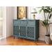 Red Barrel Studio® 3 Door 3 Drawer Cabinet-35.43" H x 47.24" W x 15.75" D Wood in Green | 35.43 H x 47.24 W x 15.75 D in | Wayfair