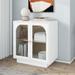 Winston Porter Damera Accent Cabinet Wood/Glass in White | 31.5 H x 31.1 W x 13.78 D in | Wayfair DBE0FE76E6754D1EB57472AD876A7C9A