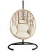Dakota Fields Bomberger Egg Chair w/ Stand Wicker/Rattan in Pink/Gray/Black | 72.83 H x 41.8 W x 46.5 D in | Wayfair