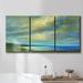 Rosecliff Heights Mystic Escape I-Multi Piece Framed Canvas Canvas, Solid Wood in Blue/Yellow | 48 H x 96 W x 2 D in | Wayfair