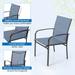 Red Barrel Studio® Leopoldine Outdoor Dining Armchair Metal/Sling in Blue | 36 H x 23 W x 24 D in | Wayfair 22A1AFF1963E46E0BE9FA78DAC6D504A
