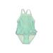 Cat & Jack One Piece Swimsuit: Green Damask Sporting & Activewear - Size 12 Month