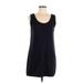 Jones New York Sport Casual Dress - Mini Scoop Neck Sleeveless: Black Print Dresses - Women's Size Medium