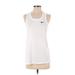 Nike Active Tank Top: White Print Activewear - Women's Size Small