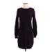 Ann Taylor LOFT Casual Dress - Sweater Dress: Burgundy Dresses - Women's Size X-Small