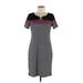 Karen Scott Sport Casual Dress: Black Stripes Dresses - Women's Size Medium