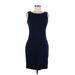 Lands' End Casual Dress - Sheath: Blue Print Dresses - Women's Size 6 Petite