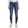 Skinny-fit-Jeans TOM TAILOR DENIM "JONA", Damen, Gr. 26, Länge 34, blau (clean mid stone blau denim), Denim/Jeans, Obermaterial: 72% Baumwolle, 27% Polyester, 1% Elasthan, casual, skinny fit lang, Jeans