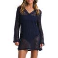 Waverly Long Sleeve Cotton Cover-up Dress
