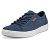 Sneaker ECCO "ECCO Soft 7M", Herren, Gr. 42, blau (marine), Nubukleder, sportlich, Schuhe, Freizeitschuh, Halbschuh, Schnürschuh mit Ecco Markenlabel