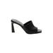 Open Edit Mule/Clog: Slide Chunky Heel Cocktail Party Black Solid Shoes - Women's Size 7 - Open Toe