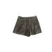 Zara Basic Faux Leather Shorts: Silver Tortoise Bottoms - Women's Size Medium