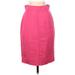 Ann Taylor Casual Skirt: Pink Solid Bottoms - Women's Size 0 Petite