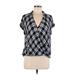 Hollister Sleeveless Blouse: Black Print Tops - Women's Size Medium