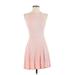 Forever 21 Casual Dress - A-Line Halter Sleeveless: Pink Solid Dresses - Women's Size Small