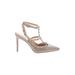 Heels: Pumps Stilleto Cocktail Tan Print Shoes - Women's Size 10 1/2 - Pointed Toe